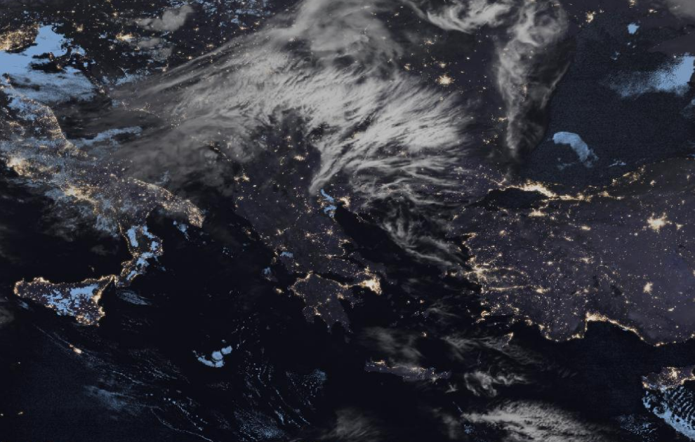 Τελευταία δορυφορική εικόνα νεφοκάλυψης