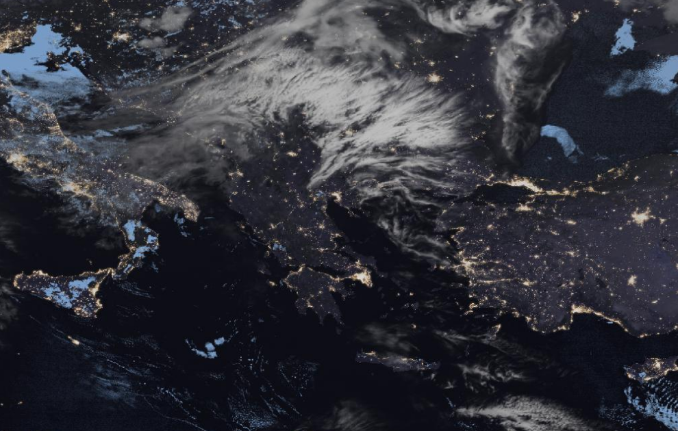 Τελευταία δορυφορική εικόνα νεφοκάλυψης