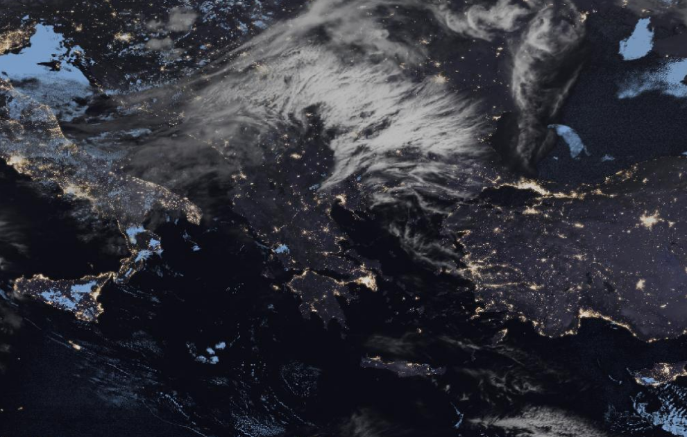 Τελευταία δορυφορική εικόνα νεφοκάλυψης