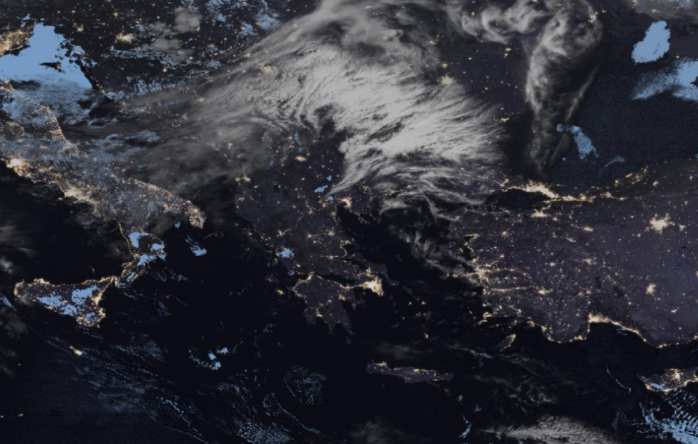 Τελευταία δορυφορική εικόνα νεφοκάλυψης