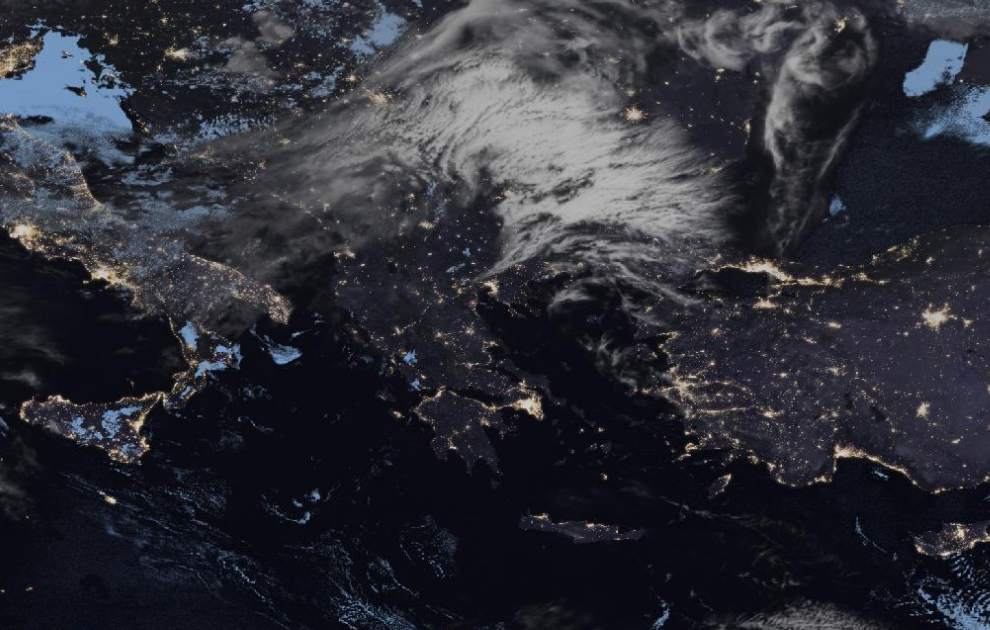 Τελευταία δορυφορική εικόνα νεφοκάλυψης