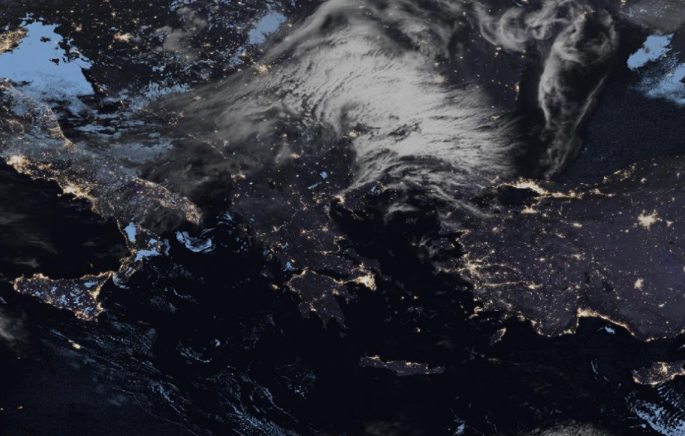 Τελευταία δορυφορική εικόνα νεφοκάλυψης