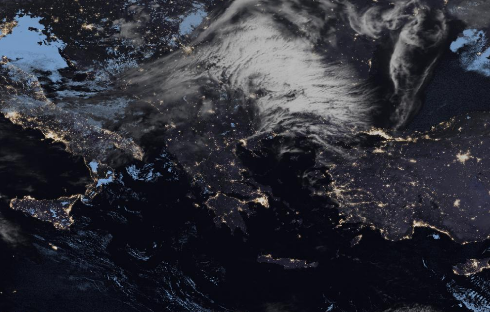 Τελευταία δορυφορική εικόνα νεφοκάλυψης