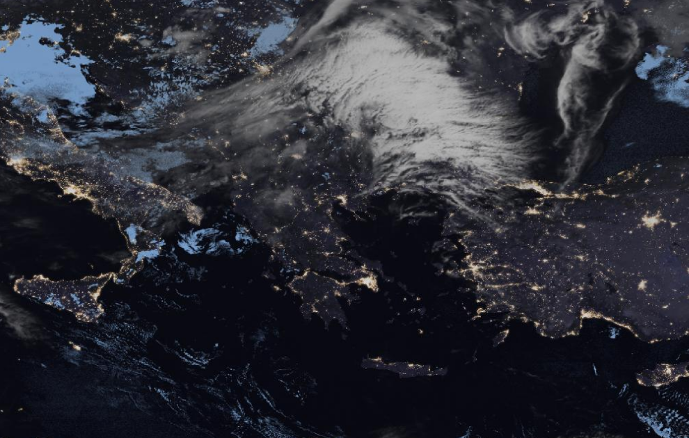 Τελευταία δορυφορική εικόνα νεφοκάλυψης