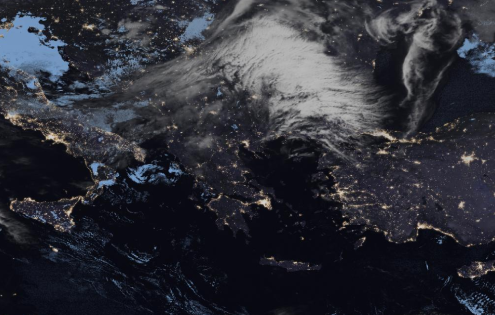 Τελευταία δορυφορική εικόνα νεφοκάλυψης