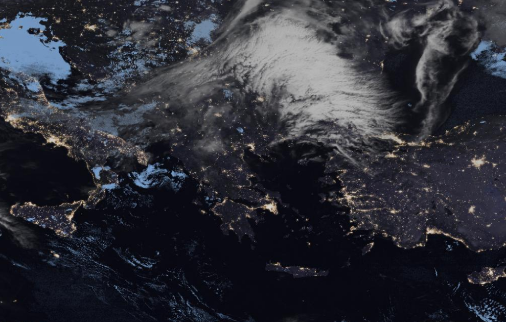 Τελευταία δορυφορική εικόνα νεφοκάλυψης