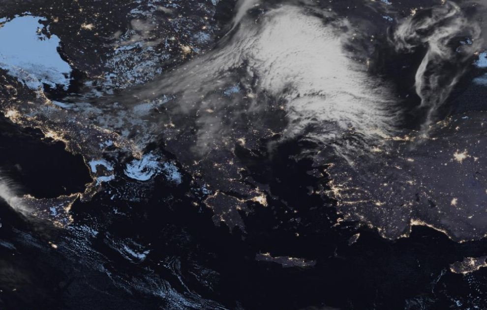 Τελευταία δορυφορική εικόνα νεφοκάλυψης