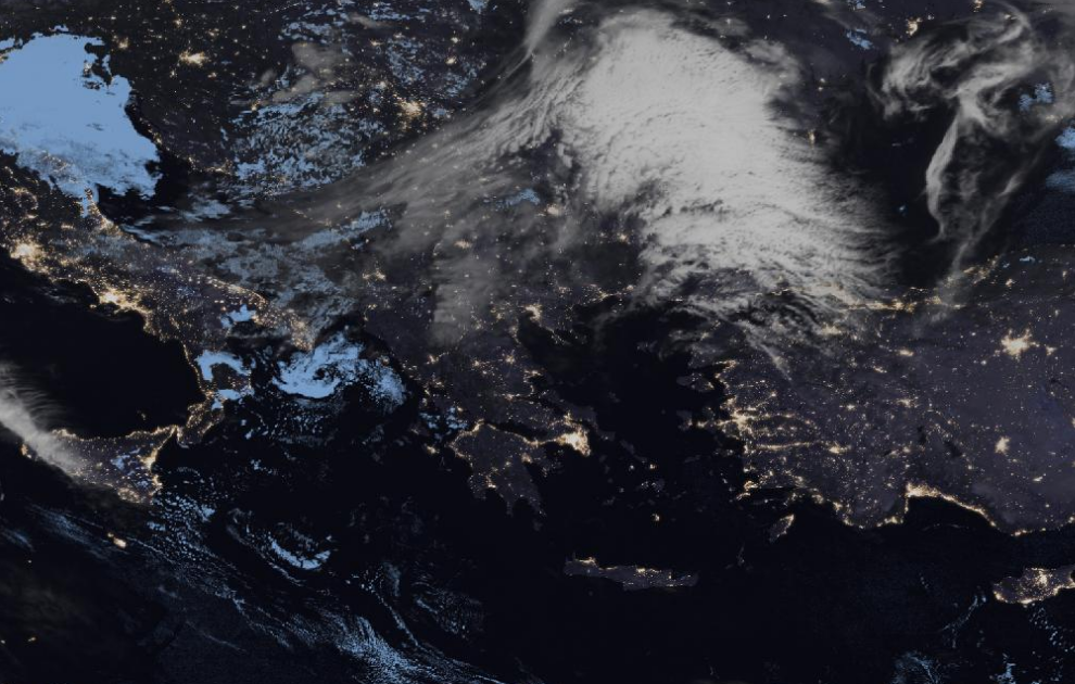 Τελευταία δορυφορική εικόνα νεφοκάλυψης