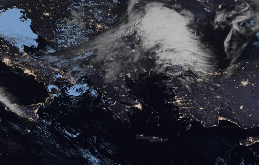 Τελευταία δορυφορική εικόνα νεφοκάλυψης