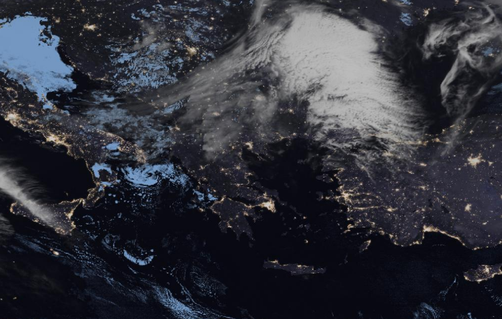 Τελευταία δορυφορική εικόνα νεφοκάλυψης