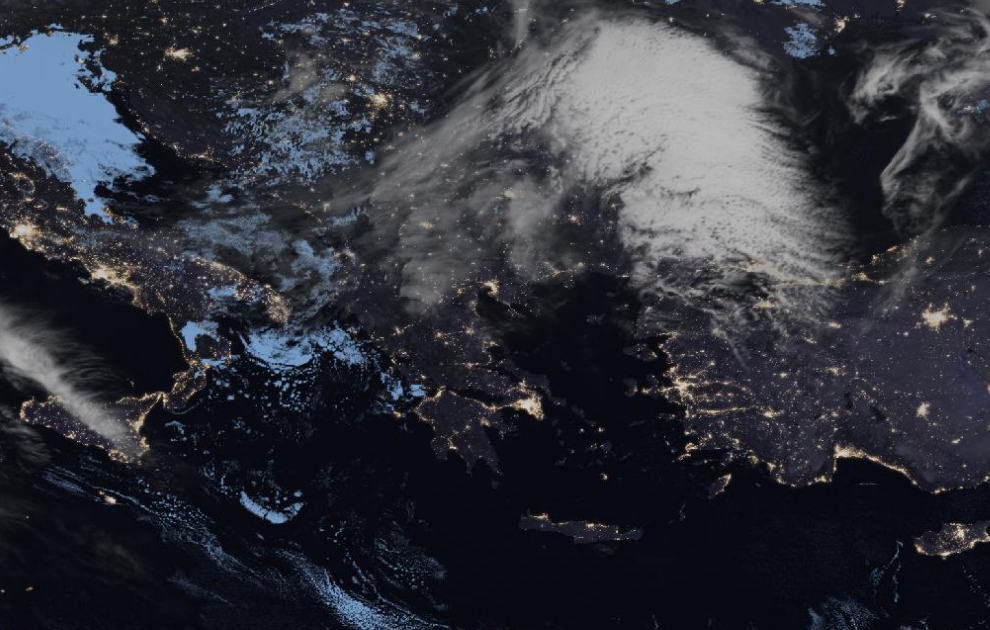 Τελευταία δορυφορική εικόνα νεφοκάλυψης