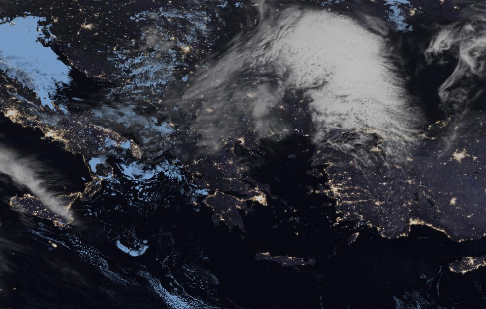 Τελευταία δορυφορική εικόνα νεφοκάλυψης