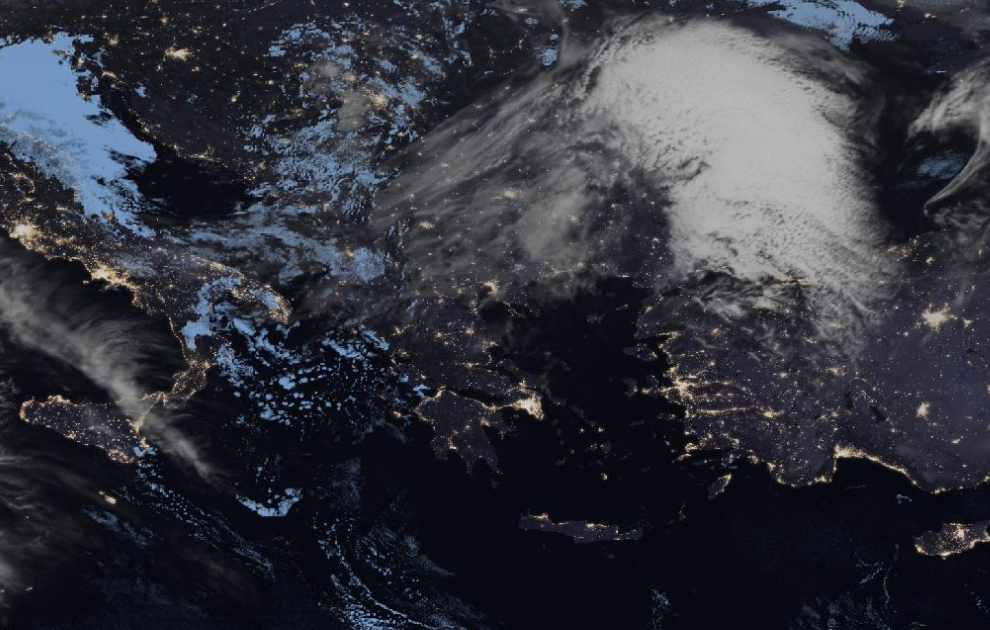 Τελευταία δορυφορική εικόνα νεφοκάλυψης