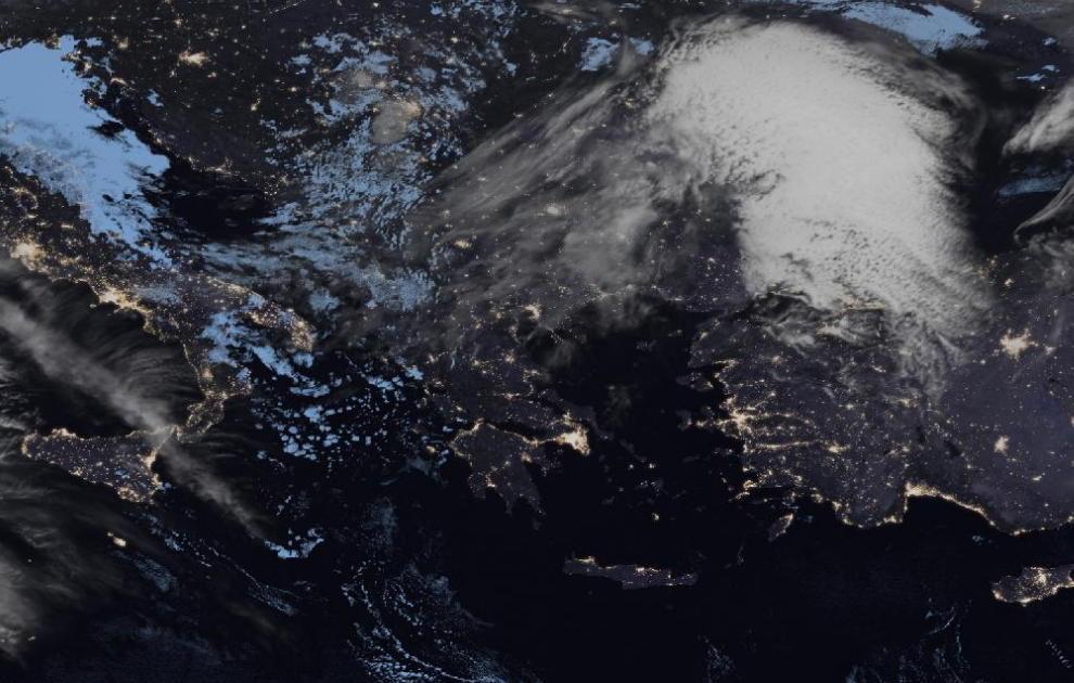 Τελευταία δορυφορική εικόνα νεφοκάλυψης