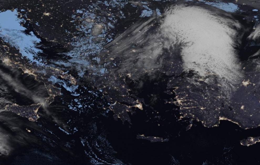 Τελευταία δορυφορική εικόνα νεφοκάλυψης