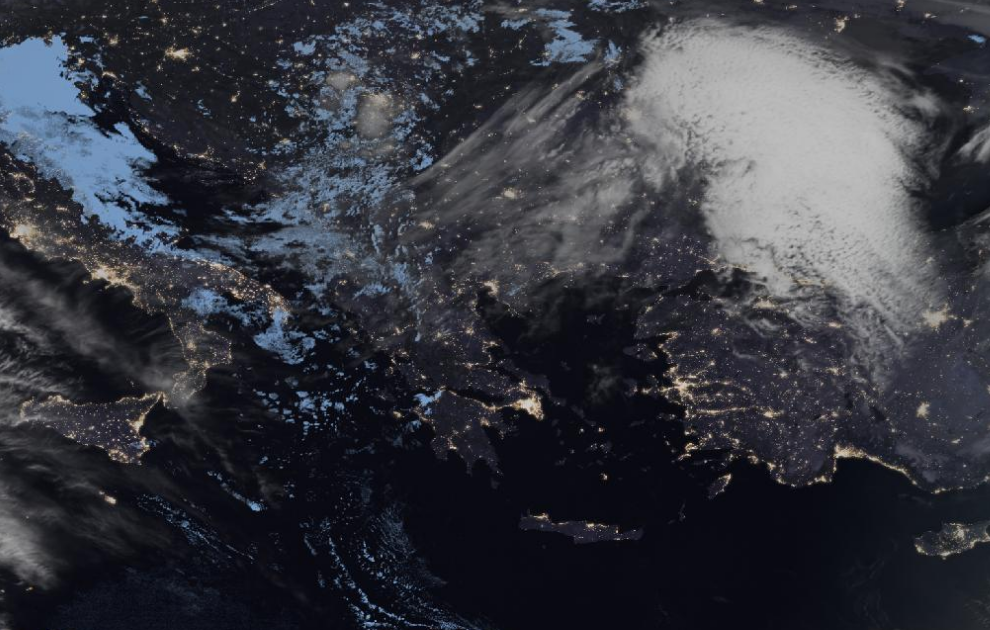 Τελευταία δορυφορική εικόνα νεφοκάλυψης