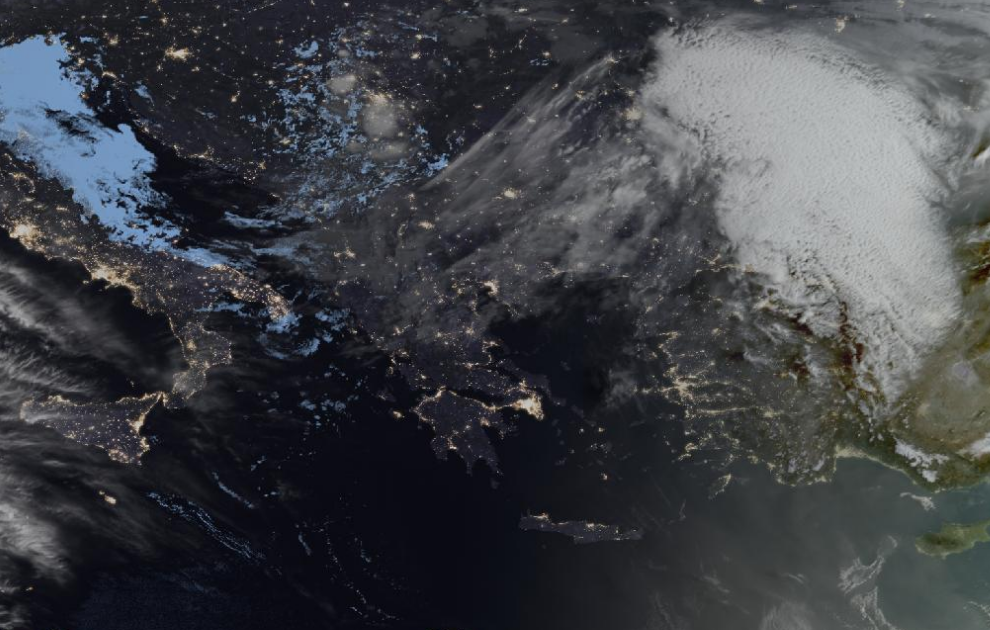 Τελευταία δορυφορική εικόνα νεφοκάλυψης