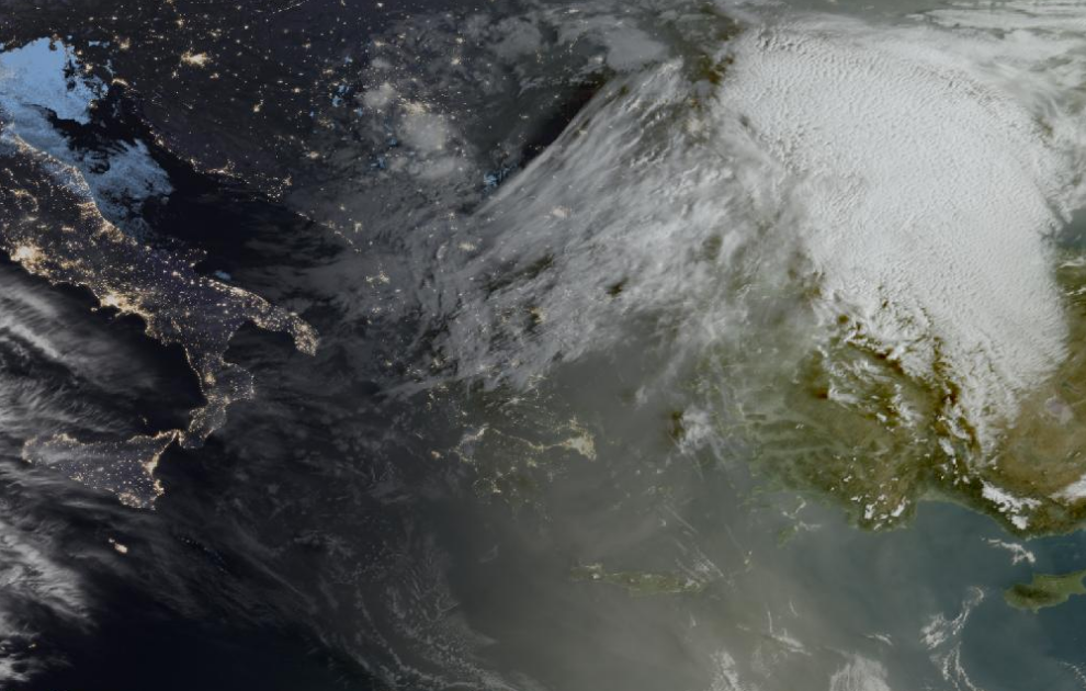 Τελευταία δορυφορική εικόνα νεφοκάλυψης