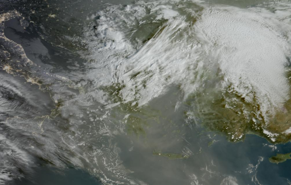 Τελευταία δορυφορική εικόνα νεφοκάλυψης