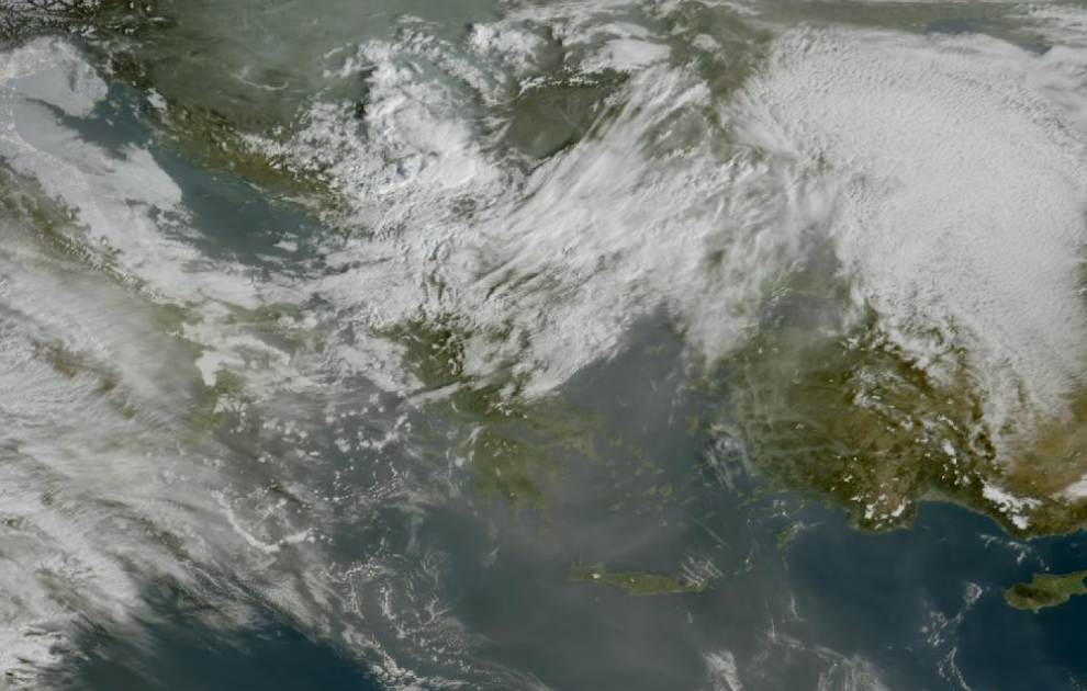 Τελευταία δορυφορική εικόνα νεφοκάλυψης