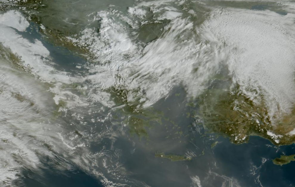 Τελευταία δορυφορική εικόνα νεφοκάλυψης