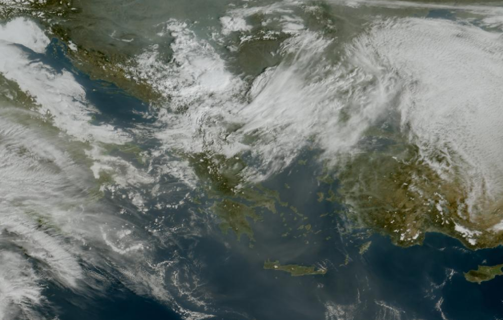 Τελευταία δορυφορική εικόνα νεφοκάλυψης