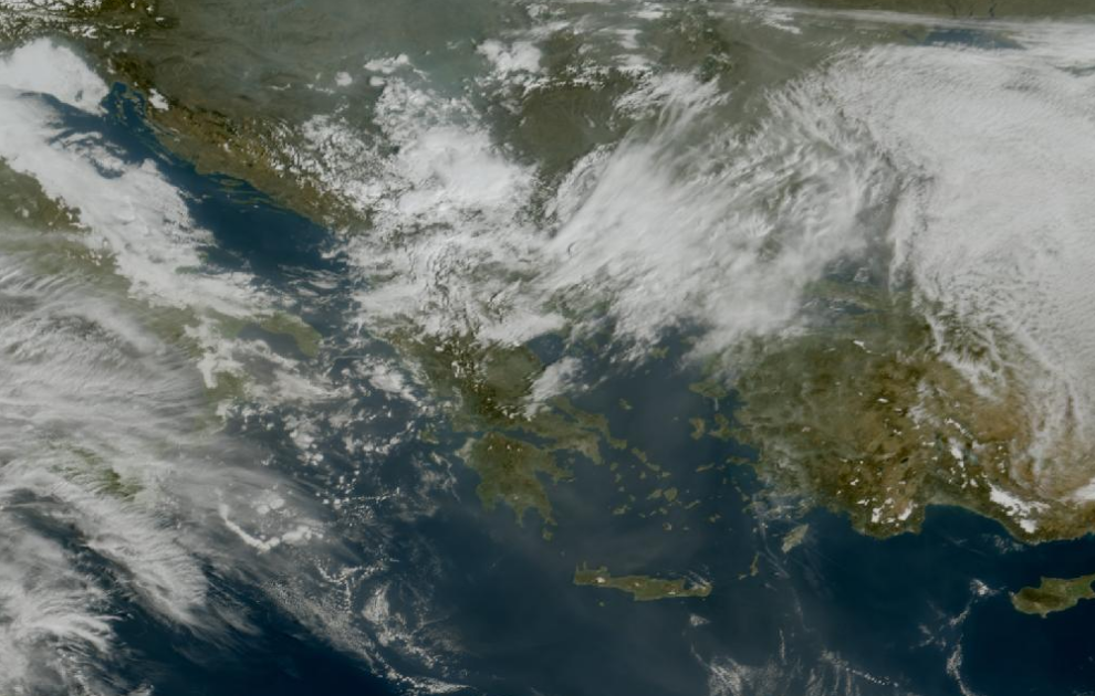 Τελευταία δορυφορική εικόνα νεφοκάλυψης