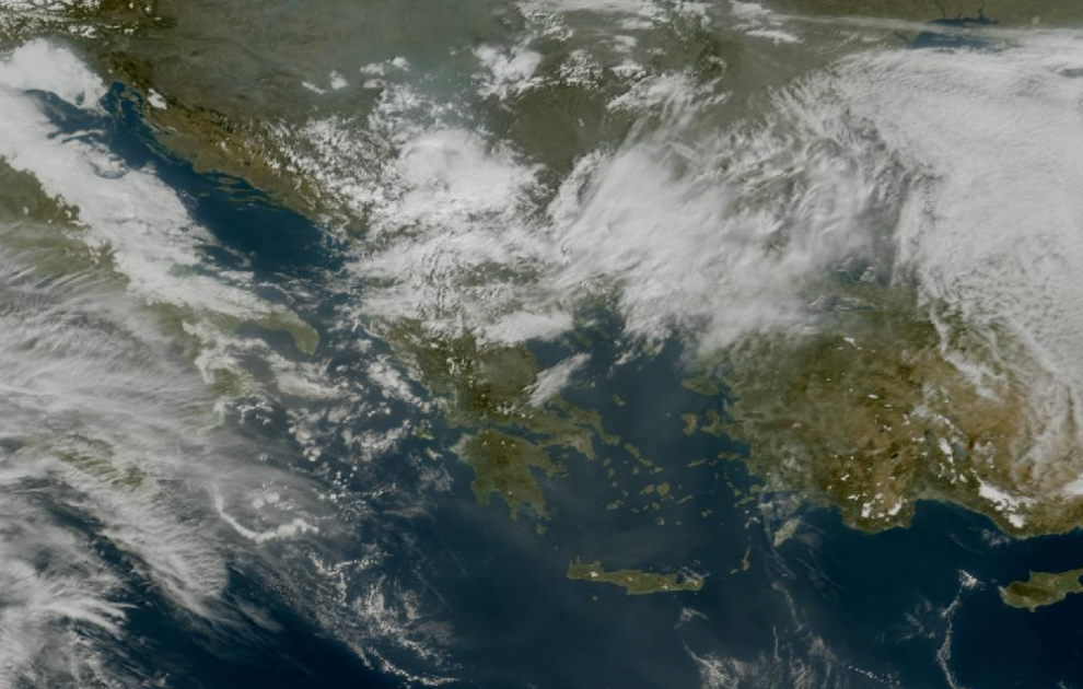 Τελευταία δορυφορική εικόνα νεφοκάλυψης