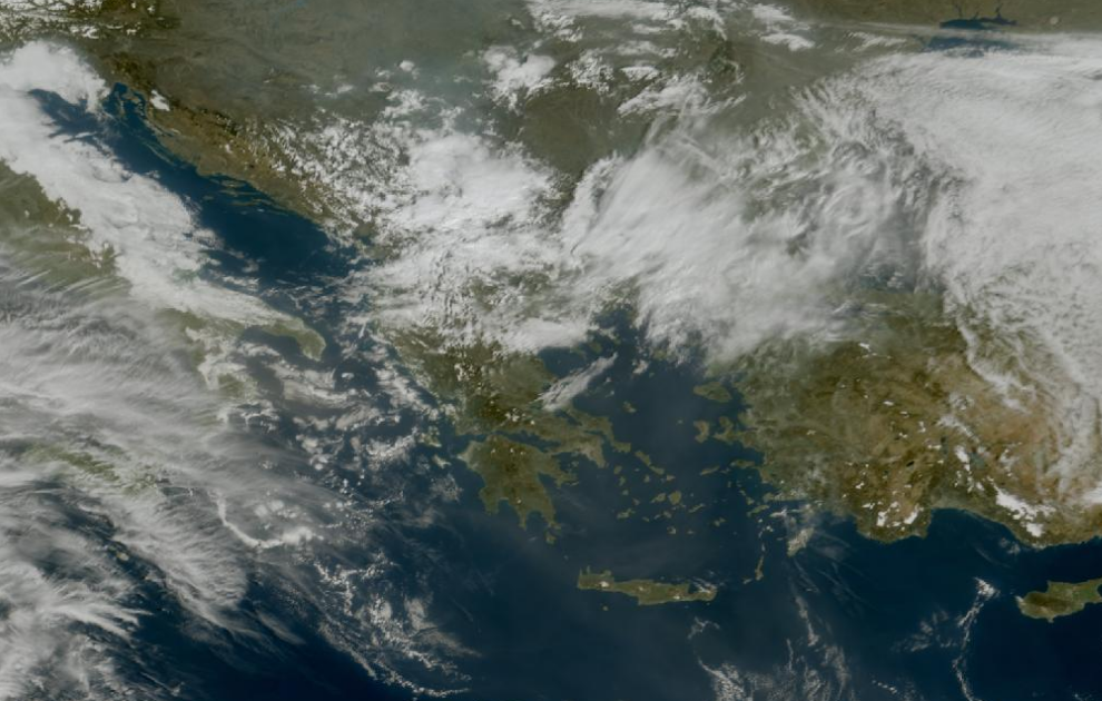 Τελευταία δορυφορική εικόνα νεφοκάλυψης