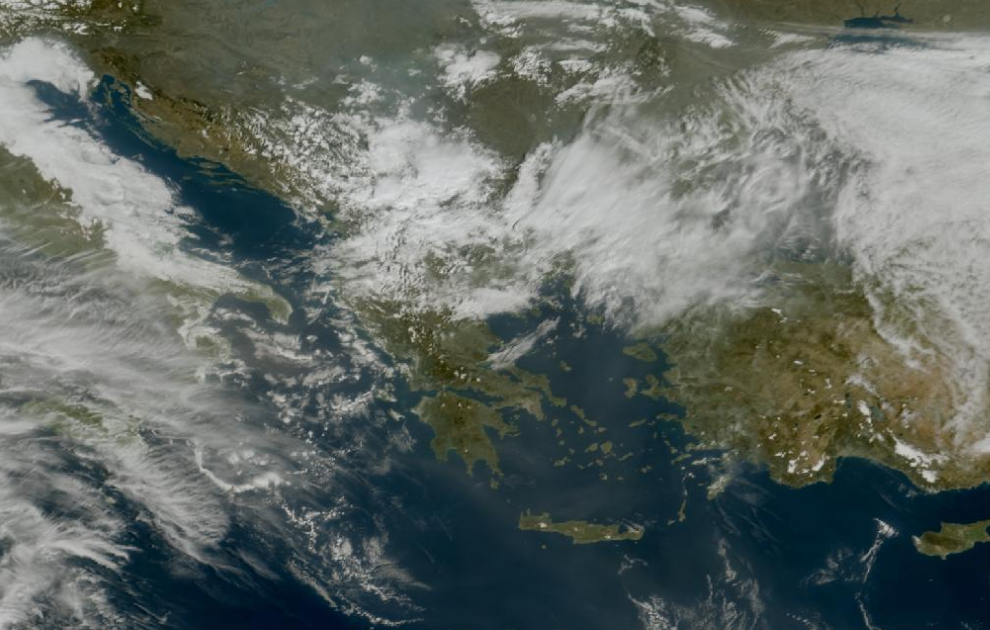 Τελευταία δορυφορική εικόνα νεφοκάλυψης