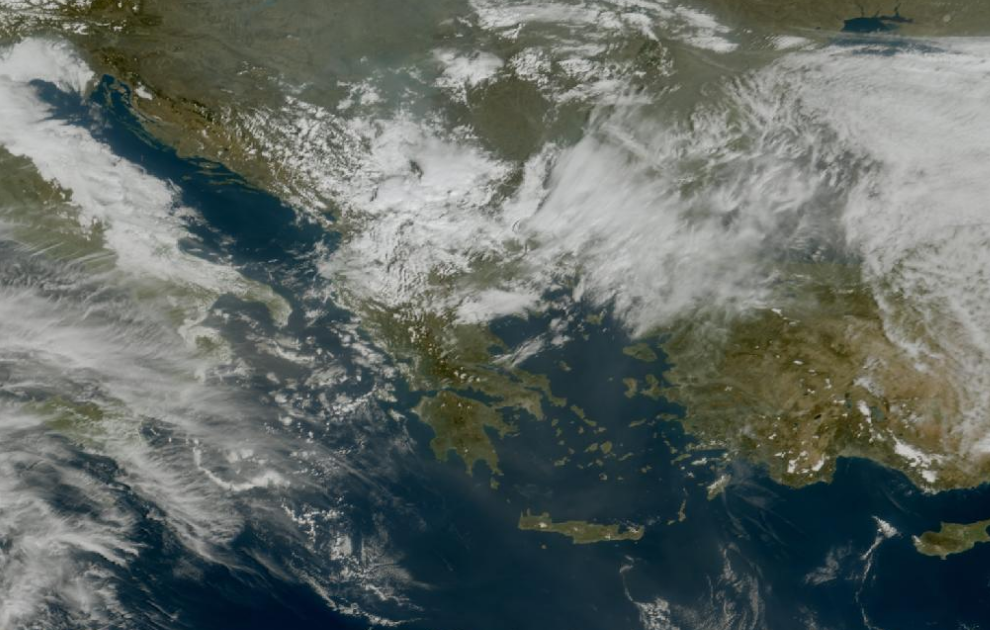 Τελευταία δορυφορική εικόνα νεφοκάλυψης