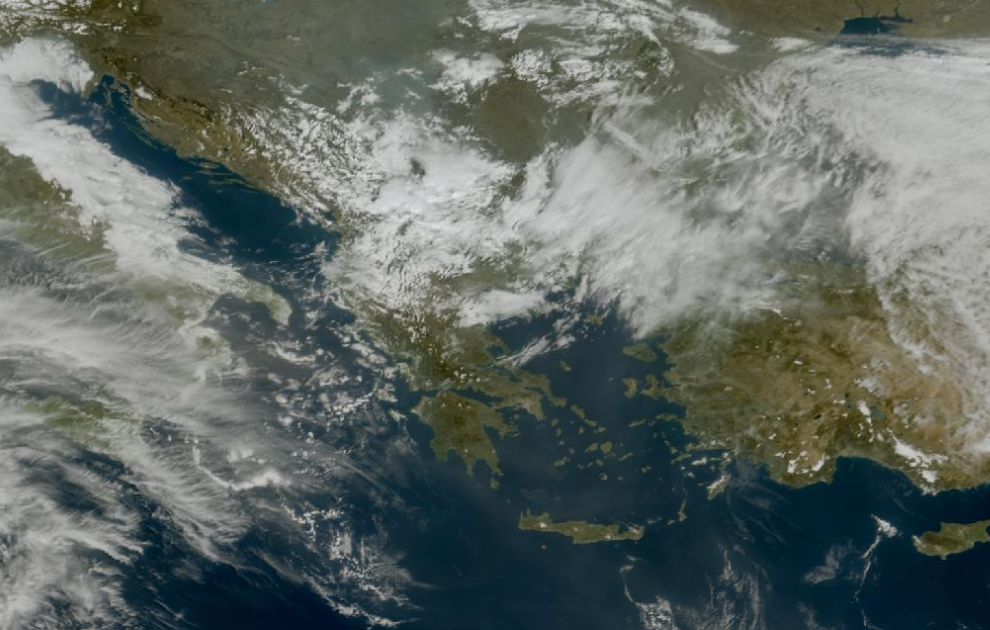 Τελευταία δορυφορική εικόνα νεφοκάλυψης