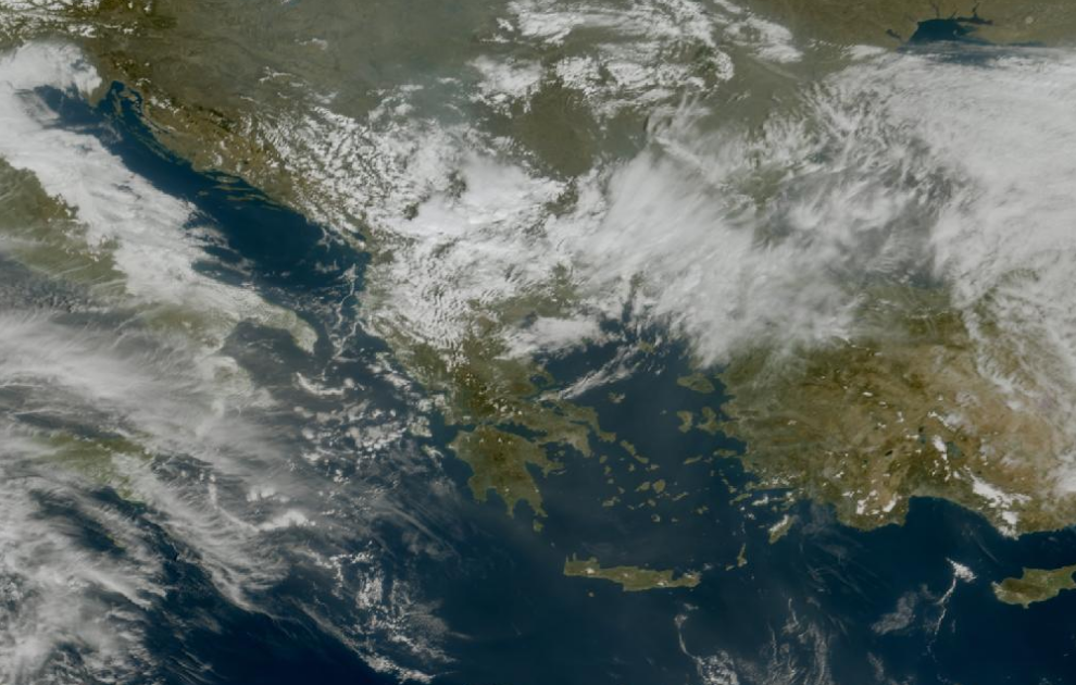 Τελευταία δορυφορική εικόνα νεφοκάλυψης