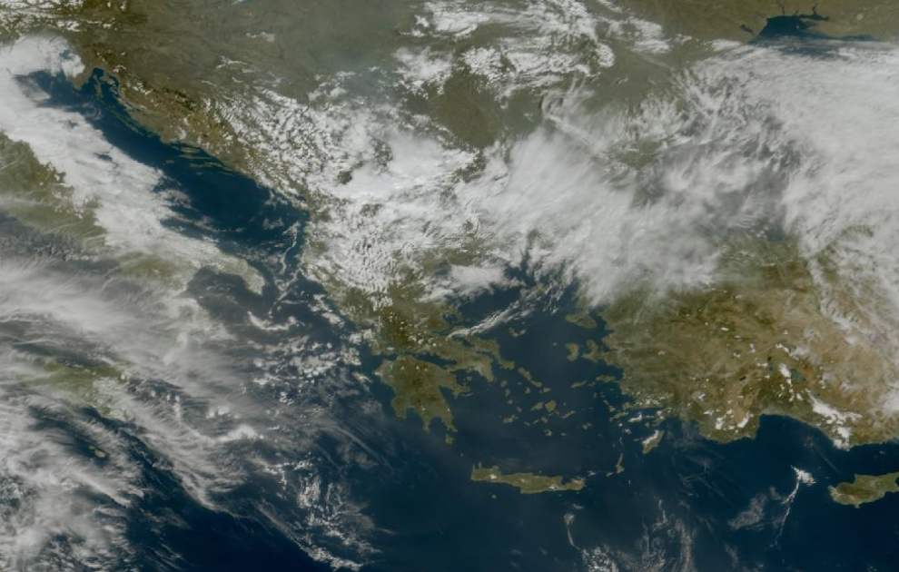 Τελευταία δορυφορική εικόνα νεφοκάλυψης