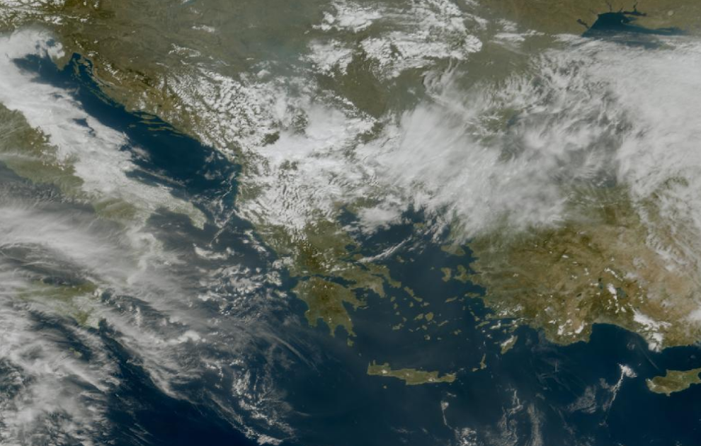 Τελευταία δορυφορική εικόνα νεφοκάλυψης