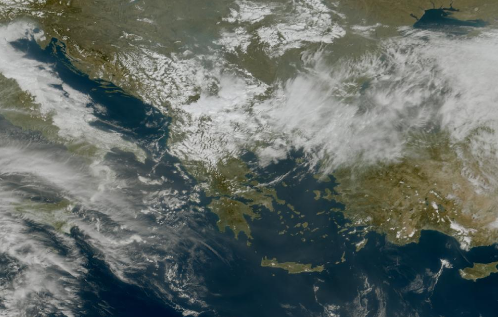 Τελευταία δορυφορική εικόνα νεφοκάλυψης