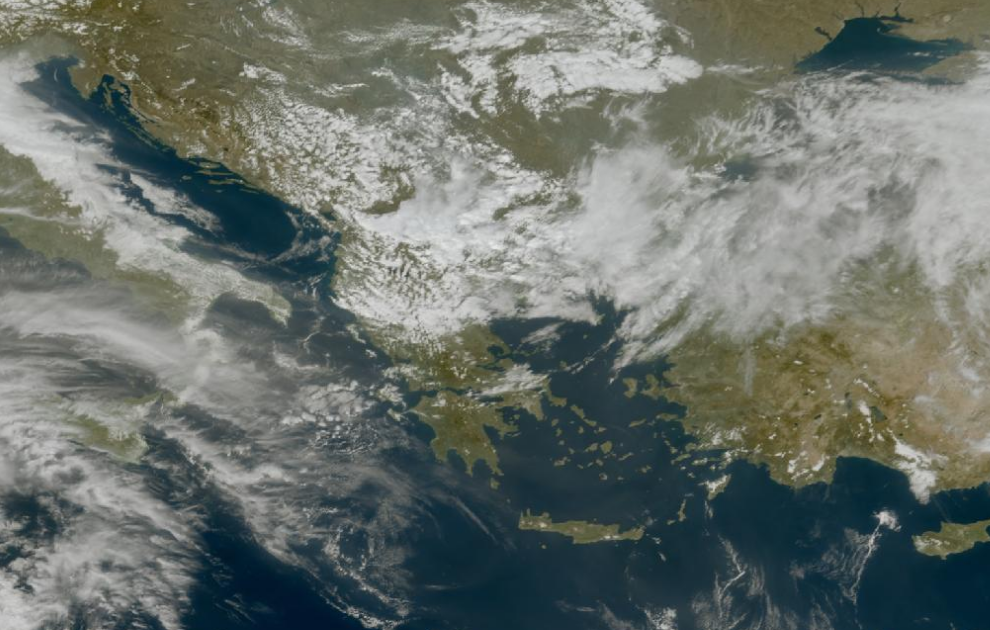 Τελευταία δορυφορική εικόνα νεφοκάλυψης