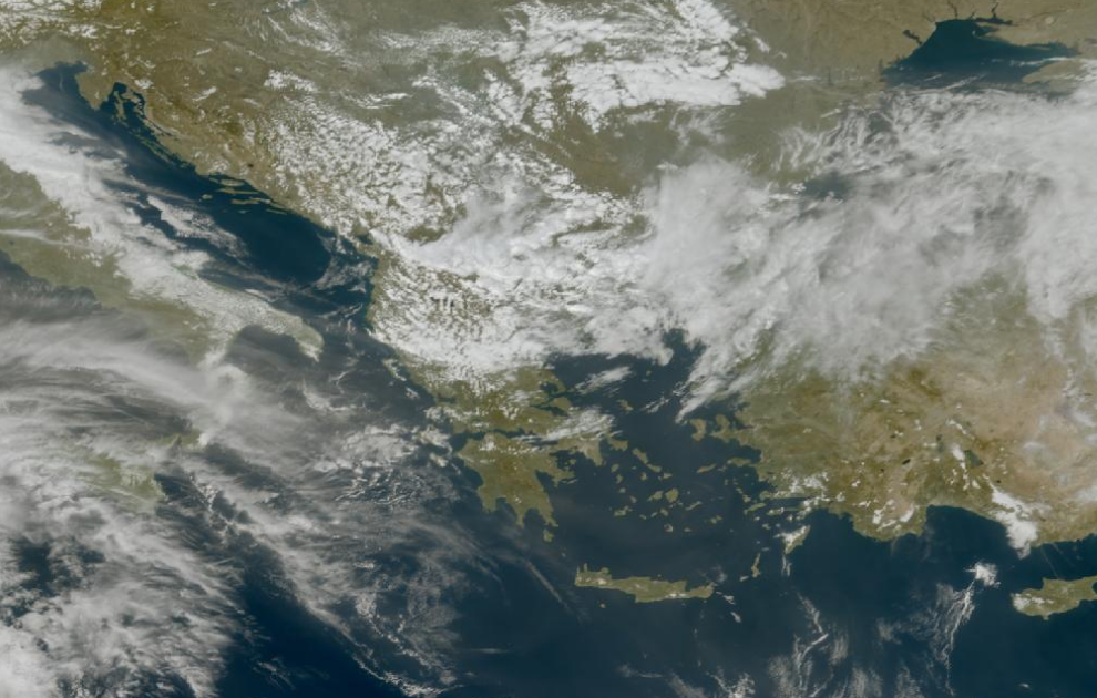 Τελευταία δορυφορική εικόνα νεφοκάλυψης