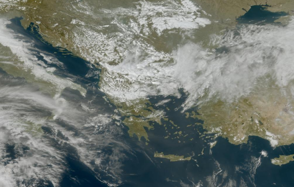 Τελευταία δορυφορική εικόνα νεφοκάλυψης