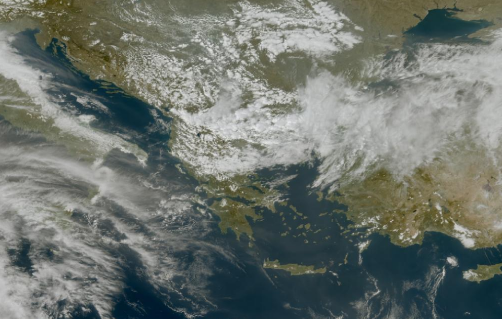 Τελευταία δορυφορική εικόνα νεφοκάλυψης