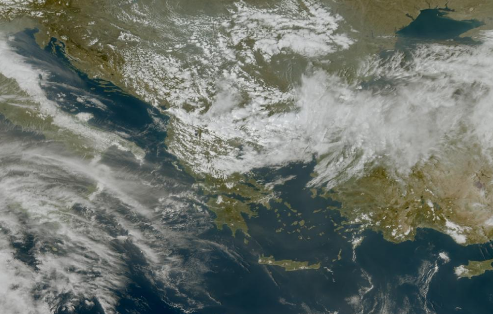 Τελευταία δορυφορική εικόνα νεφοκάλυψης