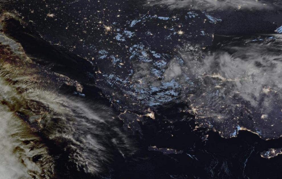 Τελευταία δορυφορική εικόνα νεφοκάλυψης