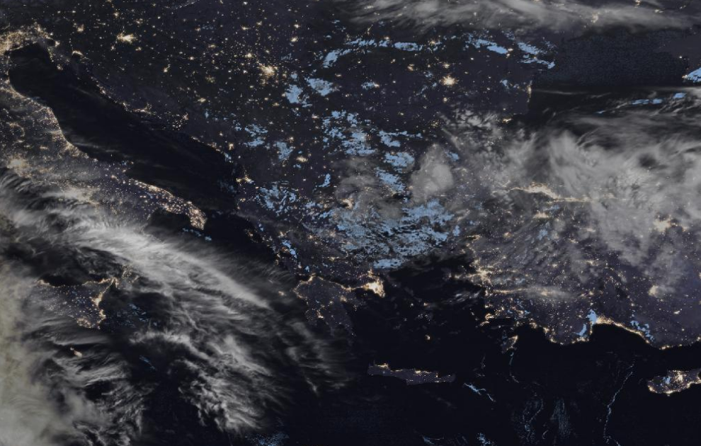 Τελευταία δορυφορική εικόνα νεφοκάλυψης