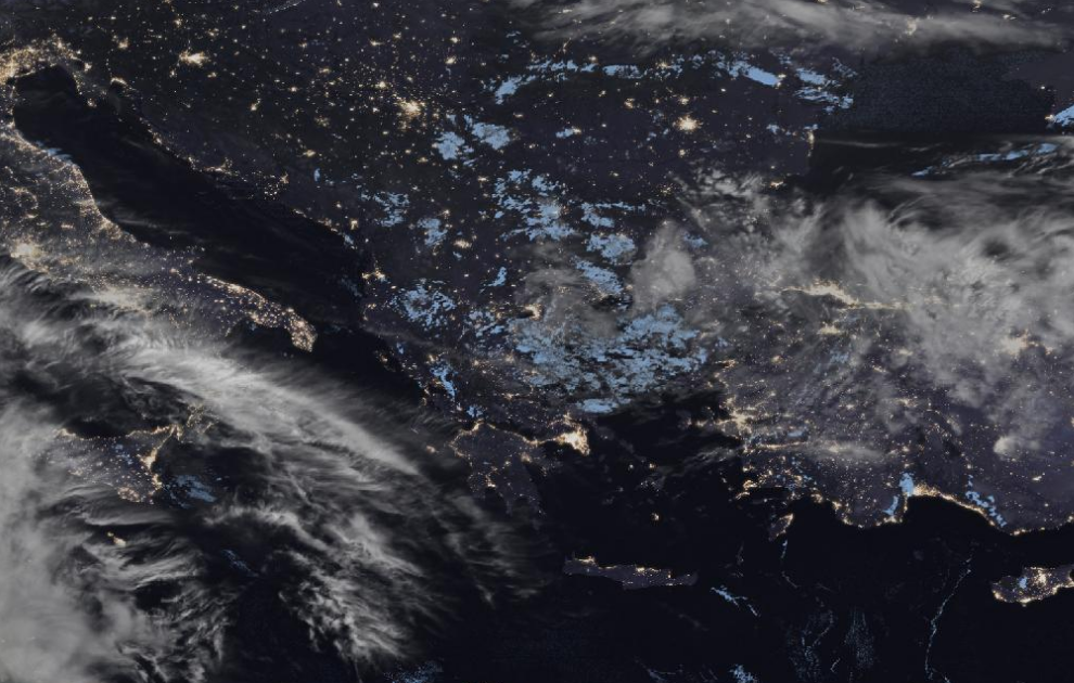 Τελευταία δορυφορική εικόνα νεφοκάλυψης