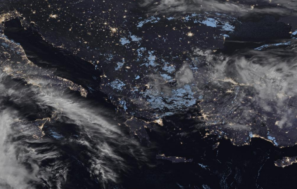 Τελευταία δορυφορική εικόνα νεφοκάλυψης