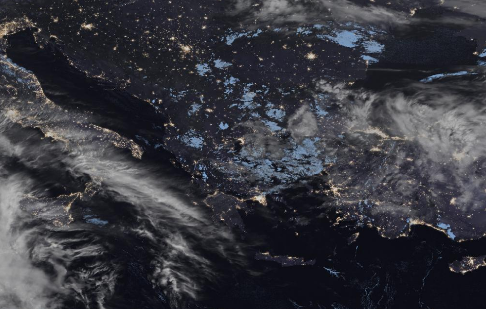 Τελευταία δορυφορική εικόνα νεφοκάλυψης