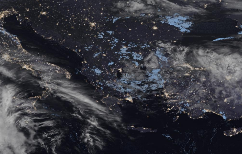 Τελευταία δορυφορική εικόνα νεφοκάλυψης