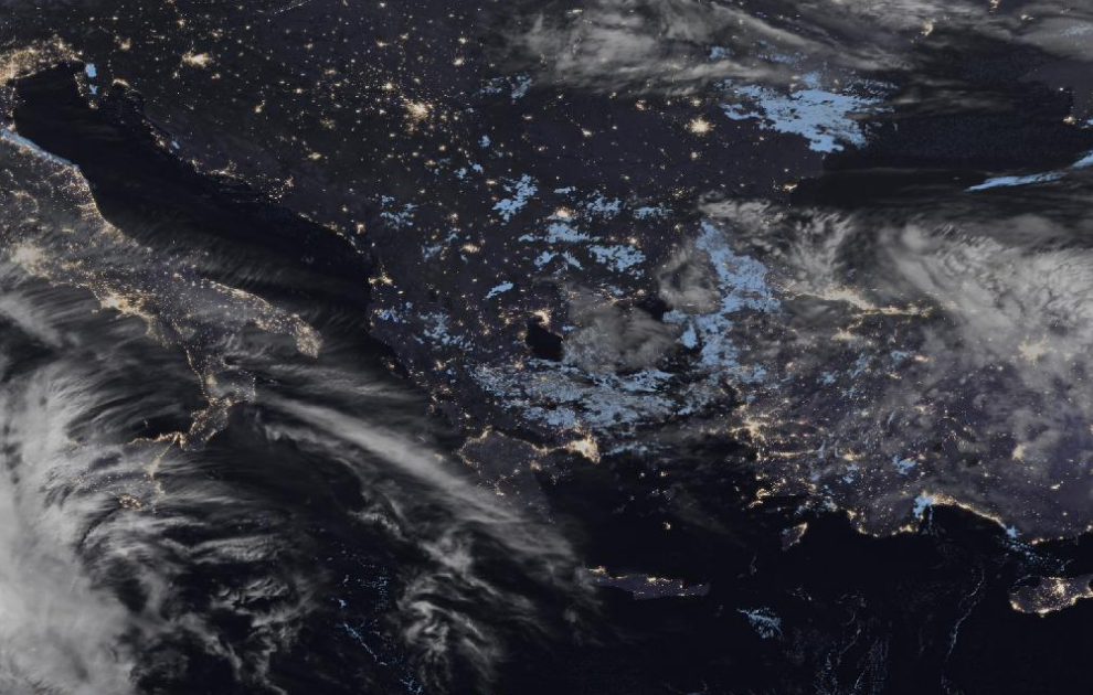 Τελευταία δορυφορική εικόνα νεφοκάλυψης