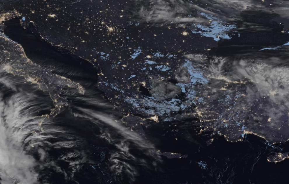 Τελευταία δορυφορική εικόνα νεφοκάλυψης