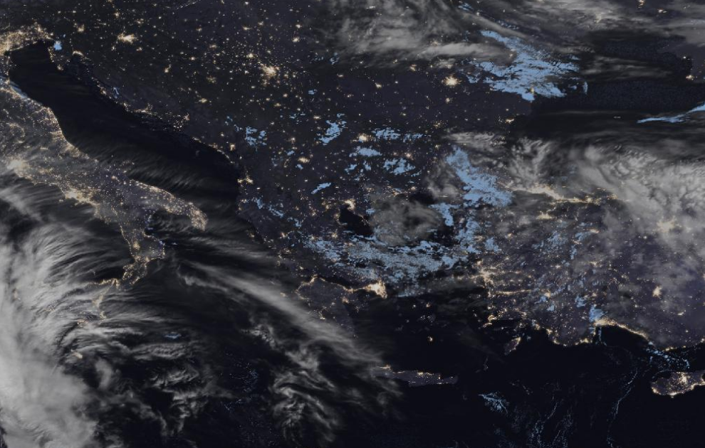 Τελευταία δορυφορική εικόνα νεφοκάλυψης